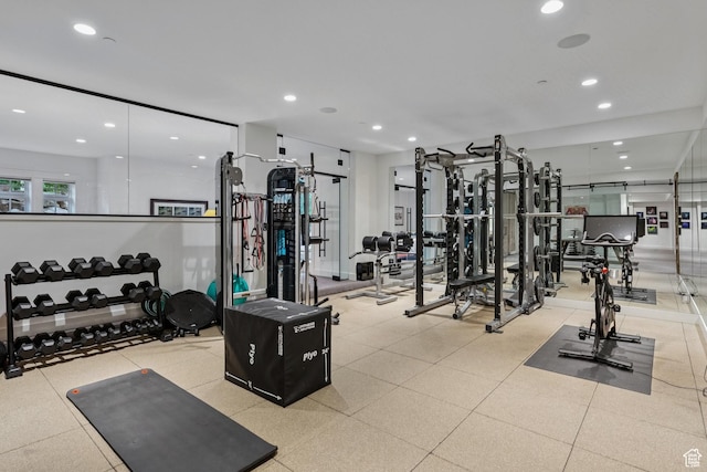 2505 W White Pine Ln, Park City, UT 84060 - gym with recessed lighting