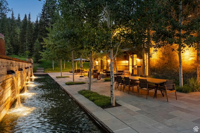 2505 W White Pine Ln, Park City, UT 84060 - view of property's community with a patio area and outdoor dining space