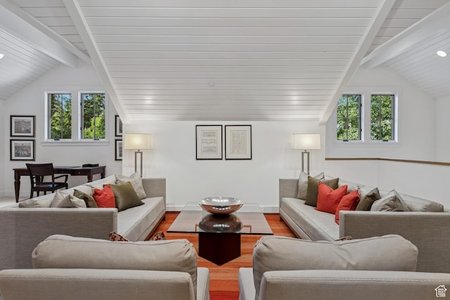 2505 W White Pine Ln, Park City, UT 84060 - living room featuring healthy amount of natural light, wood finished floors, and wood ceiling