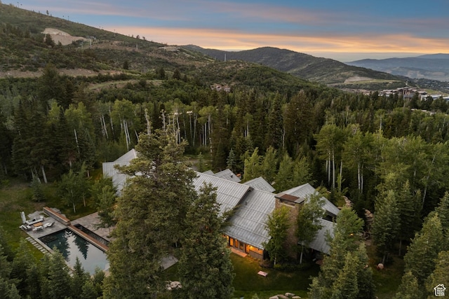 2505 W White Pine Ln, Park City, UT 84060 - aerial overview of property's location featuring mountains and a forest