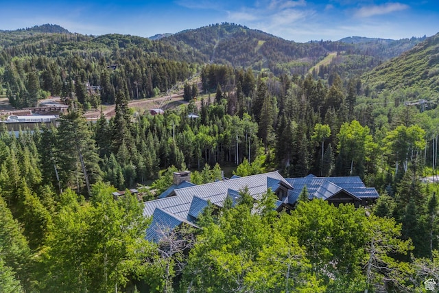 2505 W White Pine Ln, Park City, UT 84060 - bird's eye view of a heavily wooded area and a mountain backdrop