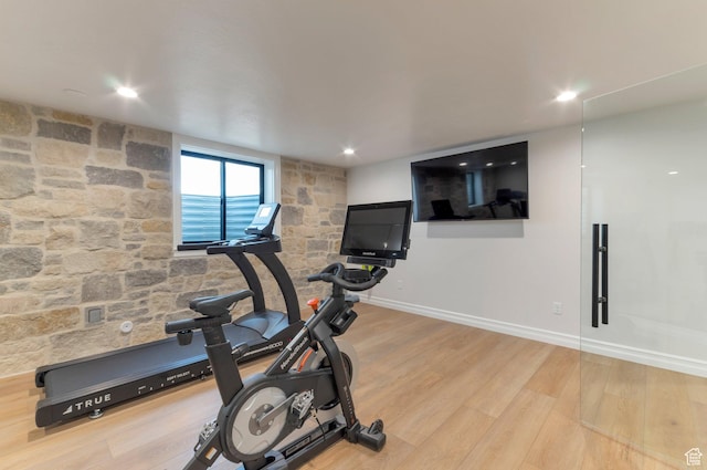 1649 W Pheasant Meadow Dr, Kaysville, UT 84037 - workout room with wood finished floors