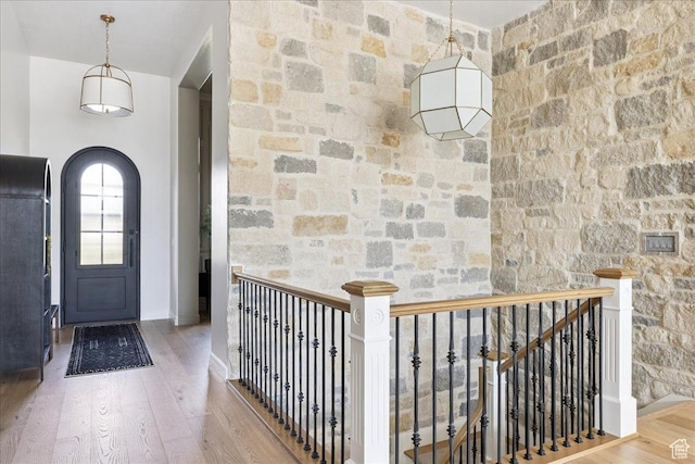 1649 W Pheasant Meadow Dr, Kaysville, UT 84037 - entrance foyer with wood finished floors