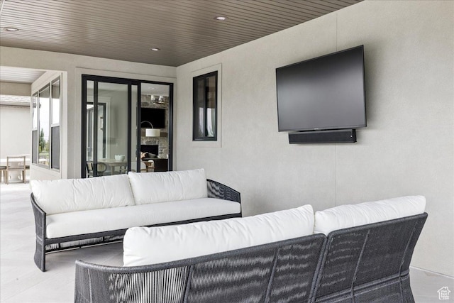 1649 W Pheasant Meadow Dr, Kaysville, UT 84037 - view of patio featuring an outdoor living space