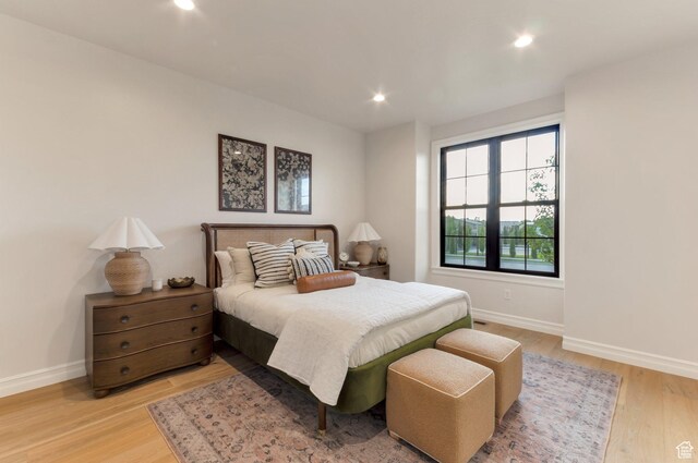 1649 W Pheasant Meadow Dr, Kaysville, UT 84037 - bedroom featuring light wood finished floors and recessed lighting