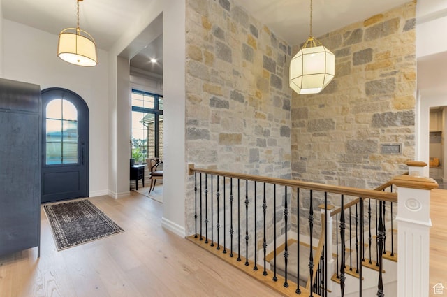 1649 W Pheasant Meadow Dr, Kaysville, UT 84037 - foyer entrance featuring wood finished floors and baseboards
