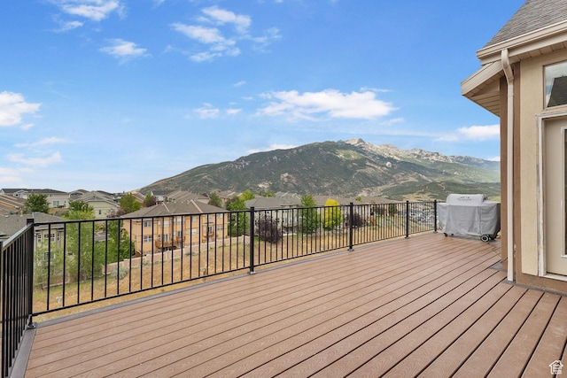 2151 E Village Vista Dr, Draper, UT 84020 - wooden deck with a mountain view and a residential view