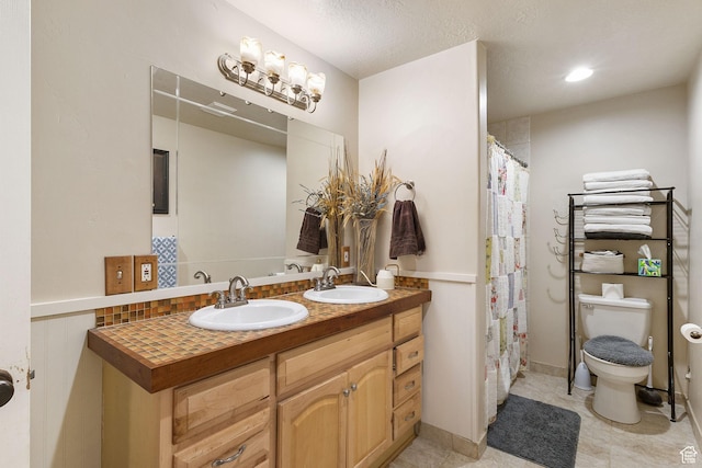 2151 E Village Vista Dr, Draper, UT 84020 - full bath featuring double vanity and a shower with shower curtain