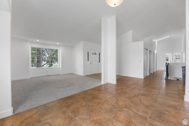 9448 S Lady Dove Ln, South Jordan, UT 84095 - unfurnished living room with carpet flooring and recessed lighting