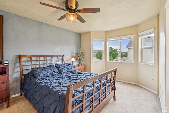 2188 N 2270 W, Lehi, UT 84043 - carpeted bedroom featuring a textured ceiling and ceiling fan