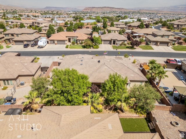 2866 E Carmine Dr, St George, UT 84790 - aerial perspective of suburban area with a mountainous background