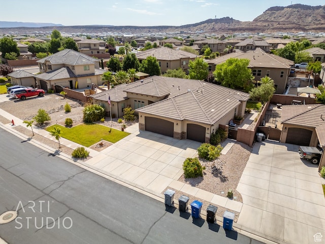 2866 E Carmine Dr, St George, UT 84790 - aerial perspective of suburban area featuring a mountain backdrop