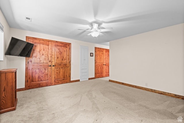 3020 Cherokee Ln, Provo, UT 84604 - unfurnished bedroom with light colored carpet and ceiling fan