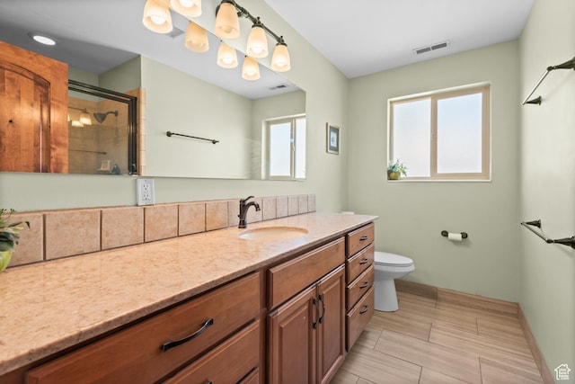 3020 Cherokee Ln, Provo, UT 84604 - bathroom with vanity and an enclosed shower