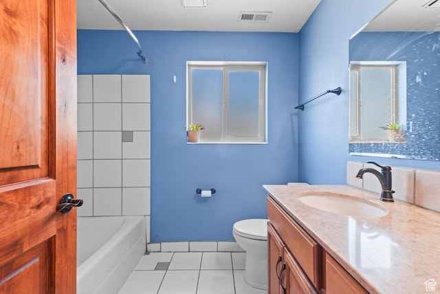 3020 Cherokee Ln, Provo, UT 84604 - bathroom with vanity, tile patterned flooring,  shower combination, and healthy amount of natural light