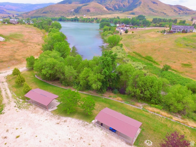 2346 Lake Cir, Preston, ID 83263 - drone / aerial view of a water and mountain view