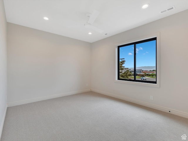 1395 N 330 E Unit 3, Orem, UT 84057 - spare room featuring light carpet, recessed lighting, and a ceiling fan
