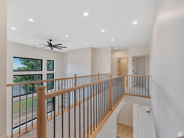 1395 N 330 E Unit 3, Orem, UT 84057 - corridor with recessed lighting, an upstairs landing, and light wood-style floors