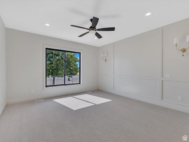 1395 N 330 E Unit 3, Orem, UT 84057 - unfurnished room featuring light colored carpet, a ceiling fan, and recessed lighting