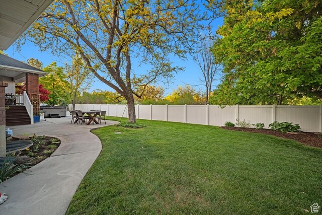 10025 Silver Streak Dr, South Jordan, UT 84095 - view of yard featuring a patio area