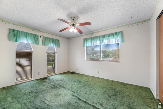 8614 S Buena Vista Dr E, Sandy, UT 84094 - carpeted empty room featuring ceiling fan and a textured ceiling