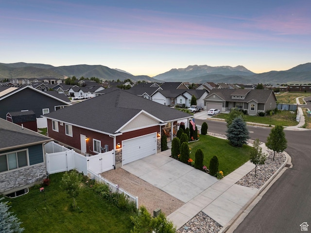 644 E 780 S, Heber City, UT 84032 - aerial view at dusk of a mountain view and a residential view