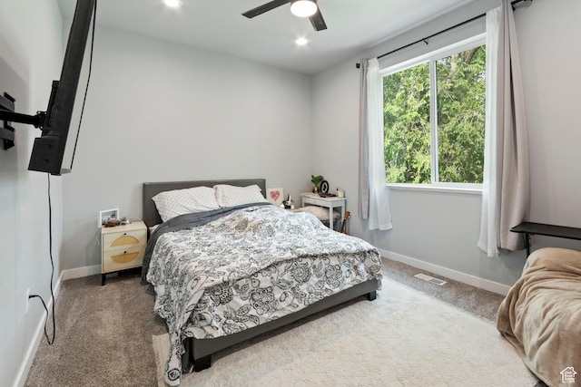 1288 Lincoln Ave, Ogden, UT 84404 - carpeted bedroom featuring recessed lighting and ceiling fan
