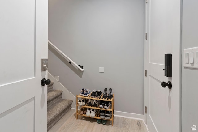 1288 Lincoln Ave, Ogden, UT 84404 - stairway with wood finished floors and baseboards