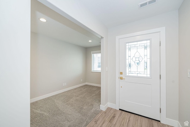 318 E 290 N, Preston, ID 83263 - foyer with recessed lighting and light wood finished floors