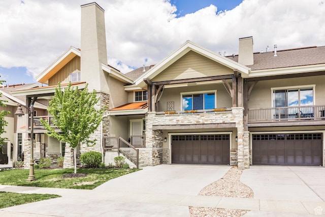538 W Heritage Way, Heber City, UT 84032 - multi unit property with stone siding, stucco siding, driveway, and an attached garage