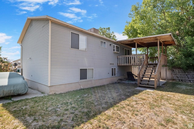 6446 S 4160 W, Taylorsville, UT 84129 - back of house with stairway and a deck