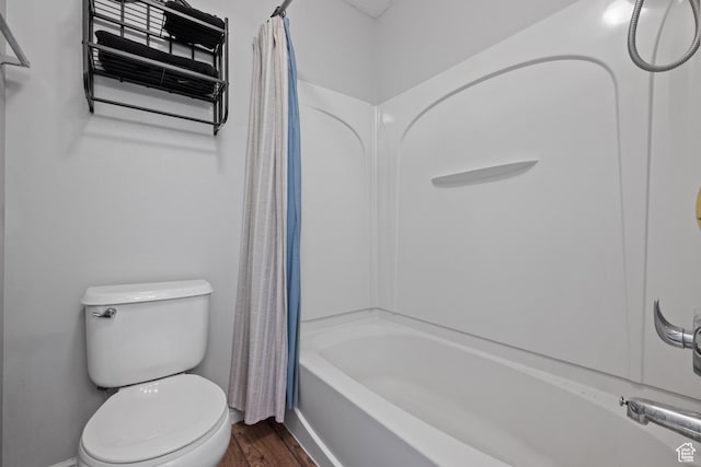 141 W Suncrest Ln, Saratoga Springs, UT 84045 - bathroom featuring wood finished floors and shower / tub combo with curtain