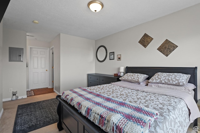 141 W Suncrest Ln, Saratoga Springs, UT 84045 - bedroom featuring carpet flooring, electric panel, and a textured ceiling