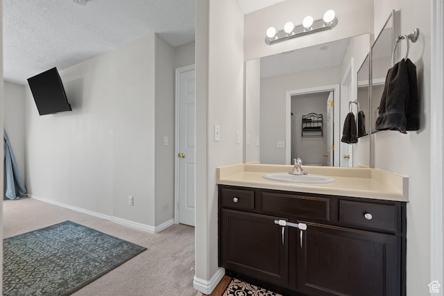141 W Suncrest Ln, Saratoga Springs, UT 84045 - bathroom featuring vanity and a textured ceiling