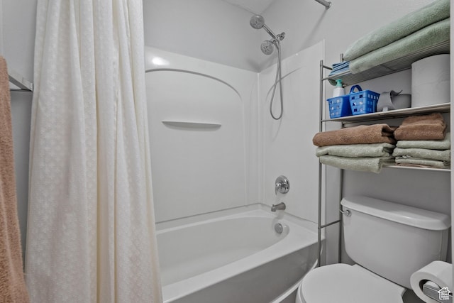 141 W Suncrest Ln, Saratoga Springs, UT 84045 - bathroom with shower / tub combo with curtain and toilet