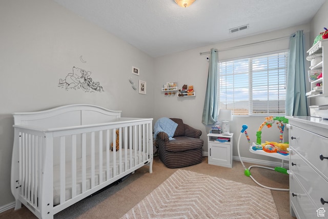 141 W Suncrest Ln, Saratoga Springs, UT 84045 - carpeted bedroom with a nursery area and a textured ceiling