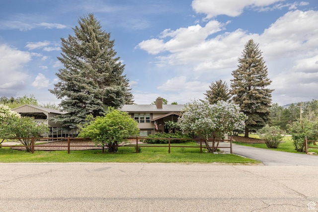 3250 N River Dr, Eden, UT 84310 - obstructed view of property featuring a chimney