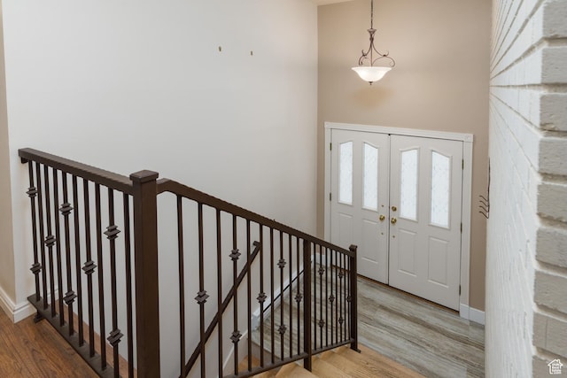 3250 N River Dr, Eden, UT 84310 - foyer with wood finished floors and baseboards