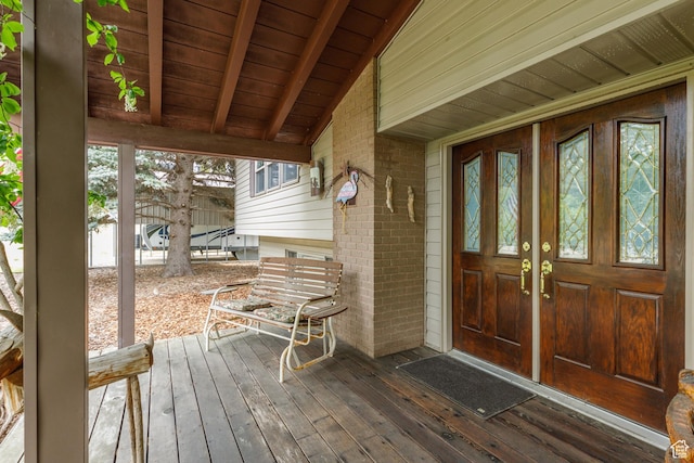 3250 N River Dr, Eden, UT 84310 - entrance to property featuring brick siding