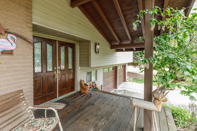 3250 N River Dr, Eden, UT 84310 - view of wooden porch