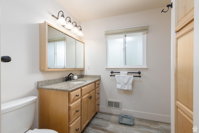 3250 N River Dr, Eden, UT 84310 - bathroom with vanity, wood finished floors, and plenty of natural light