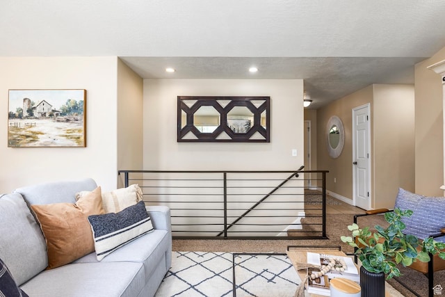 9768 N 5520 W, Highland, UT 84003 - living area with recessed lighting and carpet floors