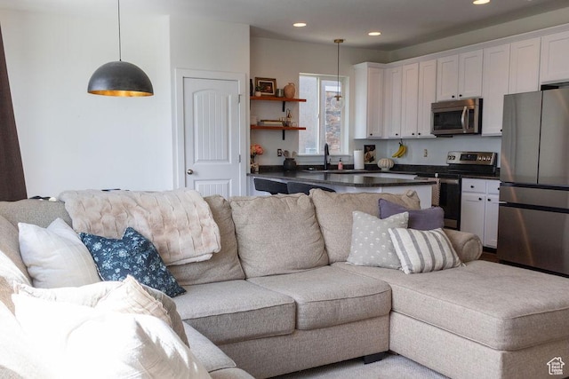 4373 N Foxtrail Dr, Lehi, UT 84043 - living area featuring recessed lighting