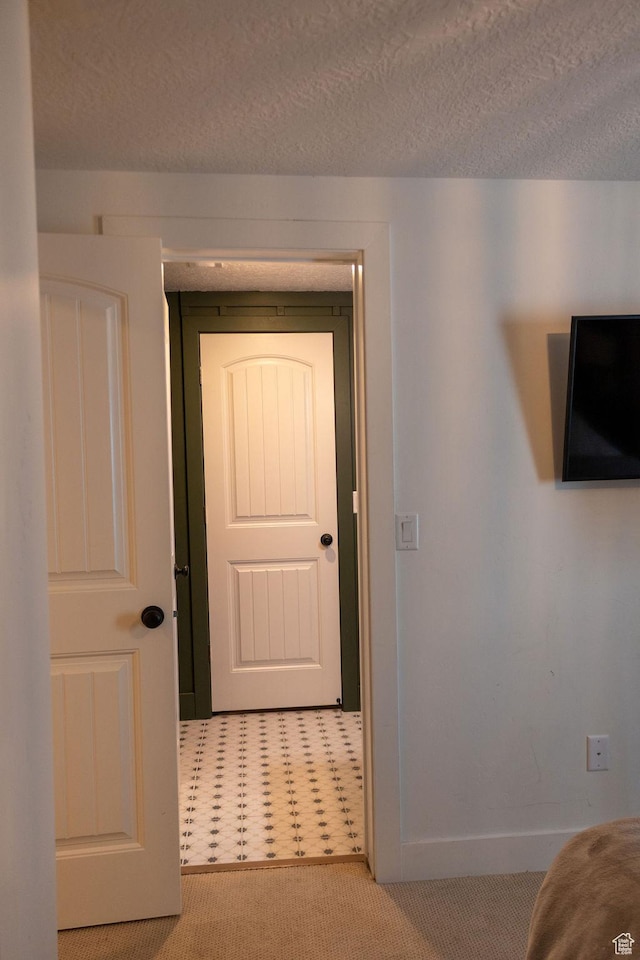 4373 N Foxtrail Dr, Lehi, UT 84043 - hall featuring a textured ceiling and carpet floors