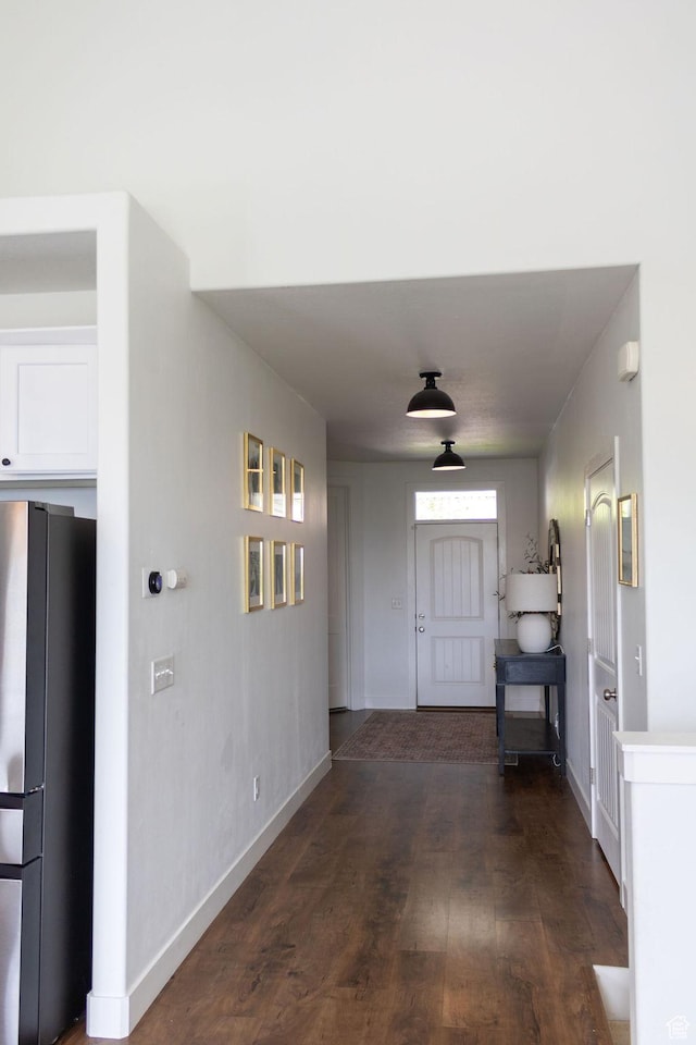 4373 N Foxtrail Dr, Lehi, UT 84043 - hallway featuring dark wood finished floors and baseboards
