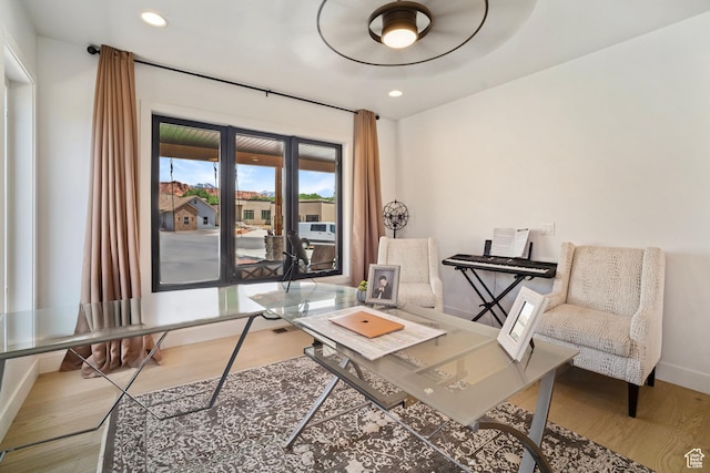 3317 S Watchman Trl, Moab, UT 84532 - office space with wood finished floors and recessed lighting
