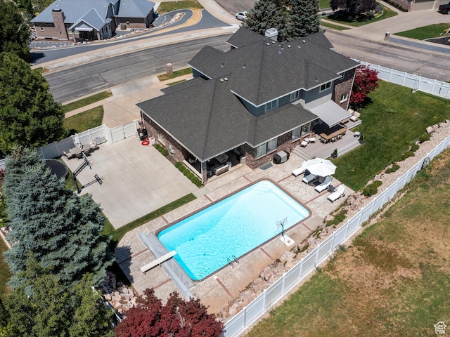 5040 S 1450 E, Ogden, UT 84403 - view from above of property featuring a pool area