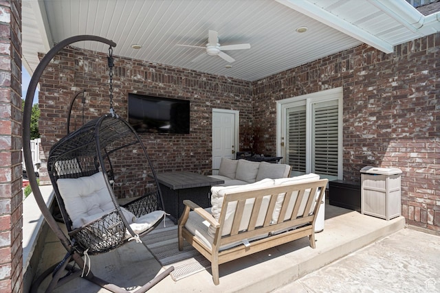 5040 S 1450 E, Ogden, UT 84403 - view of patio / terrace featuring an outdoor hangout area and a ceiling fan