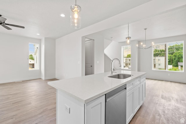 688 E 500 S Unit 108, Provo, UT 84606 - kitchen with dishwasher, open floor plan, light wood-style flooring, and recessed lighting