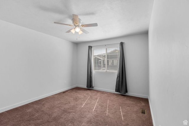 15218 S Tack Way, Bluffdale, UT 84065 - carpeted spare room featuring a ceiling fan and a textured ceiling